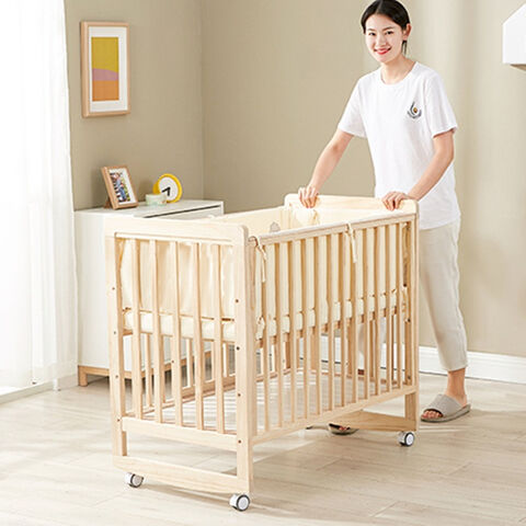 wooden baby bed