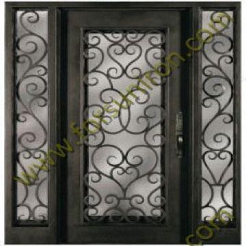 Artistic Design Wrought Iron Doors With Sidelights Global