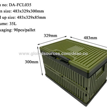 plastic crate size