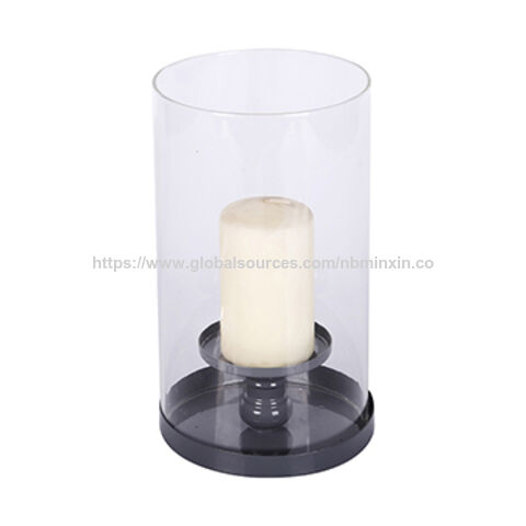 China Black Color With Gl Wrought Iron For Home Use Hurricane Candle Holder China