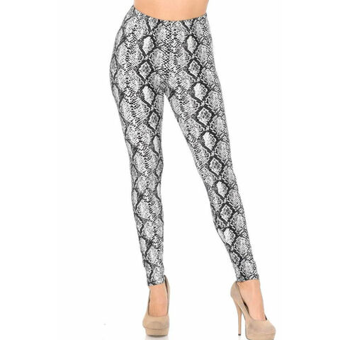 white snakeskin leggings