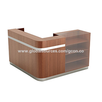 China Wooden Display Reception Counter Desk From Liuzhou