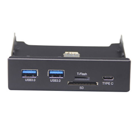 China Metal 3.5-inch USB 3.0 4-port Front Panel USB Hub with TF/SD Card ...