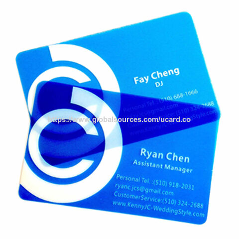 plastic name card