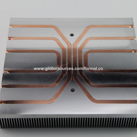China Folded Fin Copper Pipe Heat Sink From Dongguan