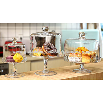 tall cake stand with dome