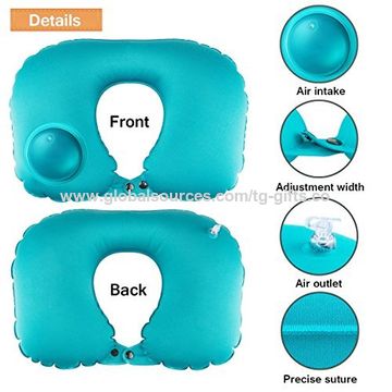 China Self Inflating U Shaped Travel Neck Pillow From Quanzhou