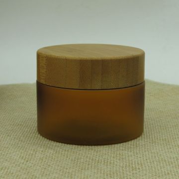Bamboo Cosmetic Jar Empty Frosted Amber Color Pet Jar With Bamboo Lid 150ml Plastic Cosmetic Jars Global Sources