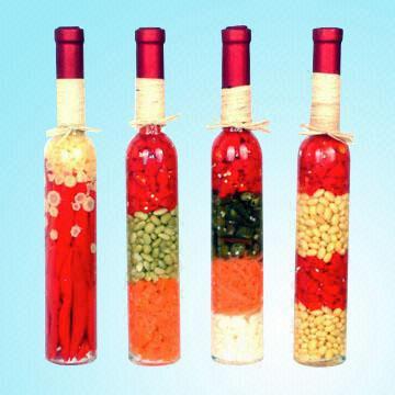 14 Inch Vinegar Bottle Filled With Vegetables Ideal For