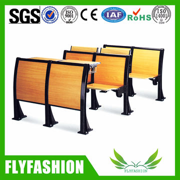 China Wooden University Classroom Desk And Chair Sets College