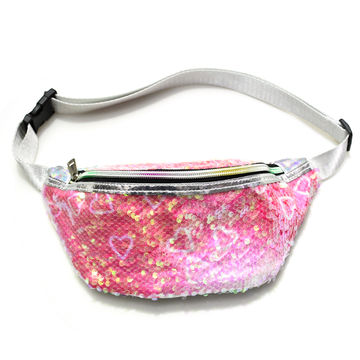silver sequin fanny pack