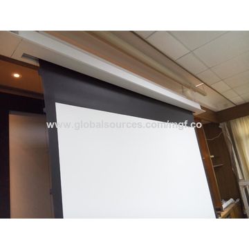 100 Inch 3d In Ceiling Recessed Tab Tension Motorized