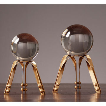 China Metal Crystal Glass Ball Handicraft Artwork Crafts From