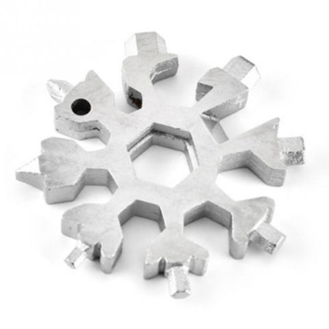 18 In 1 Stainless Steel Multi-Tool Multifunction Snowflake Shape Screwdriver New 