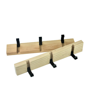 wooden hanging coat rack