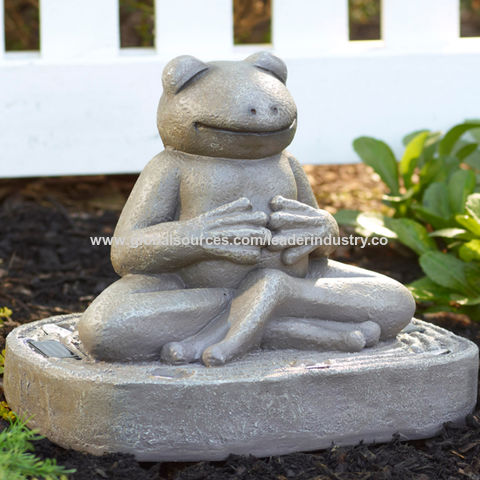 Bsci Factory Polyresin Frog Statue, Yoga Garden Statues