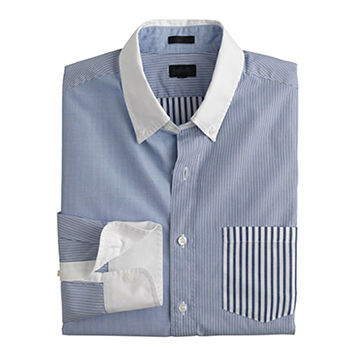 mens blue button down collar shirt