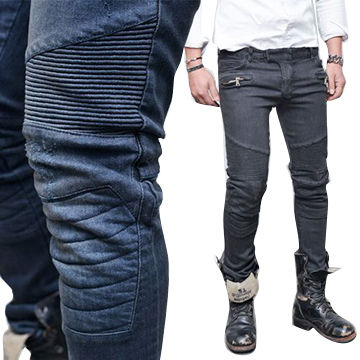 biker knee jeans