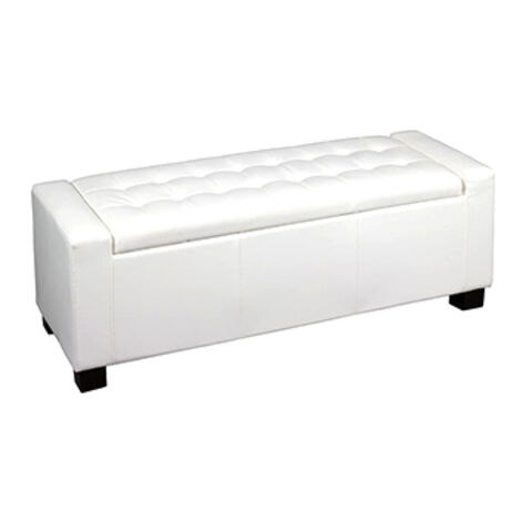 China Faux Leather Storage Ottoman Pu Matt With Pop Up Faux Leather Storage Ottoman China