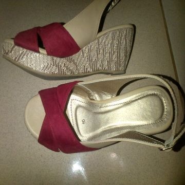 abaca wedge sandals