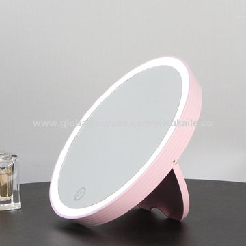 Led Tabletop Mirror Handheld, Lighted Makeup Mirror Vanity