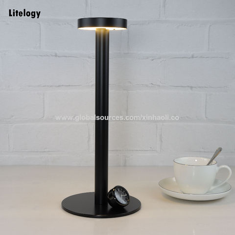 China Desk Night Light Usb Charging, Led Table Lamp With Clock