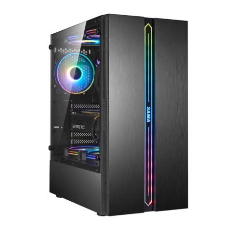 Computer Case Acodus China AOJIE 2107 functional pc case fast transmission gaming computer ...
