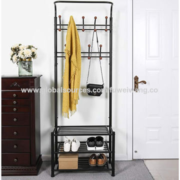 China Entryway Coat Storage Shoe Racks, Coat Rack With Mirror And Bench