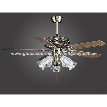 China 52 56 Inch Ceiling Fans With 5 Lights Kits Glass Lamp Shade Plywood Blade Classic Decoration On Global Sources Decorative Fan Light Elegant Charm - Ceiling Fan Light Kit Fancy