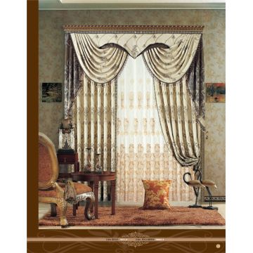 Tab Top Curtain With Embroidery Design And Highly Blackout Curtain