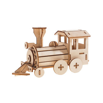 wooden train model
