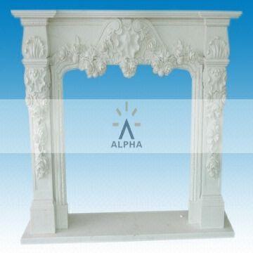 Hand Carved Marble Flowers Fireplace Mantel Global Sources
