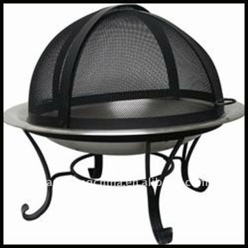 28 Stainless Steel Fire Pit With Easy Access Spark Screen