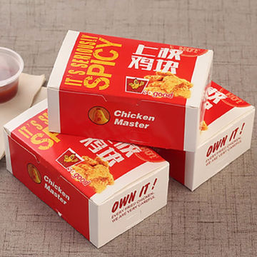 China Custom Design Food Packaging Box Paper Box Fried Chicken Box Disposable Greaseproof Box Takeaway On Global Sources Food Grade Paper Box Chips Box Disposable Takeout Box