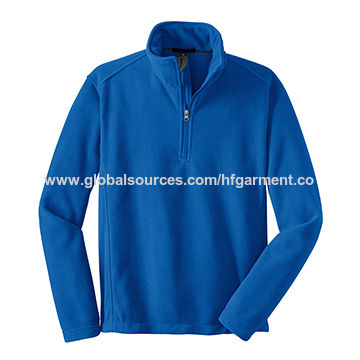 polyester half zip pullover