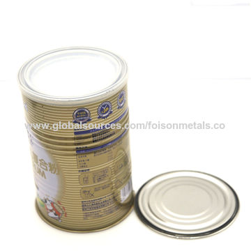 round metal tin container