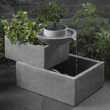 Outdoor Fountain With Planter Made Of Fiberglass And Polyresin China Outdoor Fountain With Planter Made Of Fiberglass And Polyresin