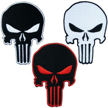Norway Flag Badges Skull Punisher Patches Sew On Embroidered High Quality