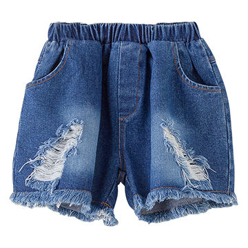 tassel jean shorts