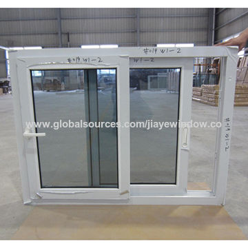 China Double glazed glass sliding style UPVC  windows on 