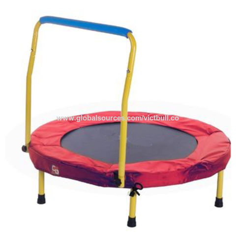 folding trampoline with handle