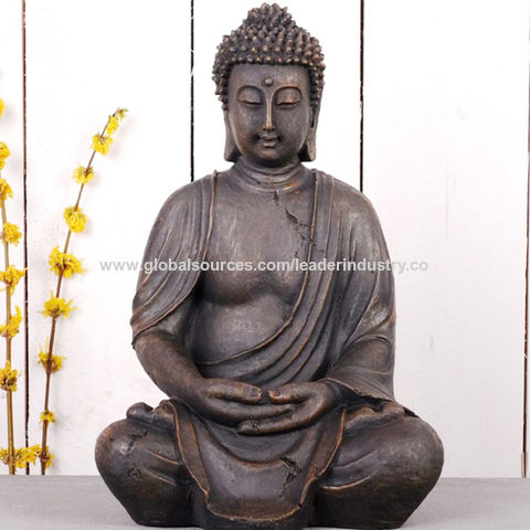 China Bsci Factory Audited 39cm Polyresin Buddha Statue Home Decoration Garden Ornaments Figurine On Global Sources Statues - Resin Buddha Garden Statues