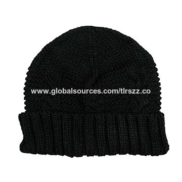 women's cable knit beanie hat