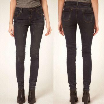 ladies dark grey jeans