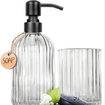 Download China Clear Glass Soap Dispenser Glass Cups Bathroom Glass Jars Set 16oz Glass Soap Bottles With Press Lid On Global Sources Glass Mason Jar Glass Soap Dispenser Glass Jars