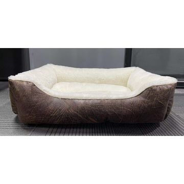 Luxury Faux Leather Soft Pet Dog Bed, Leather Pet Bed