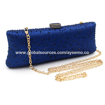 Gorgeous Crystals Clutch Bag Metal Mesh Evening With Rein Stone Evening Bags China