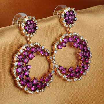 China Super Fashion Design Custom Crystal Dubai Gold Hoop Earring Gold Hoop Earring China