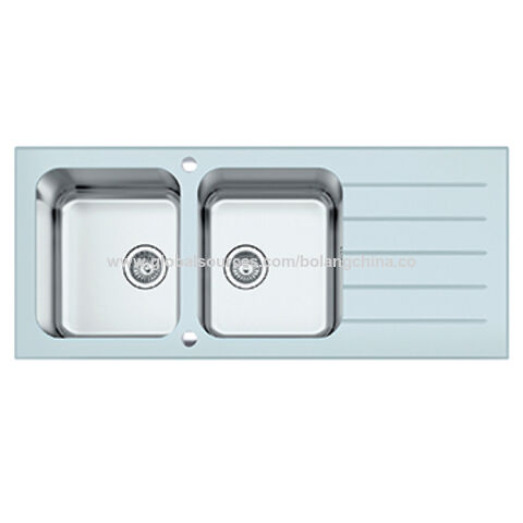 China Matte Double Bowl Single Drainer Rectangle Square Kitchen