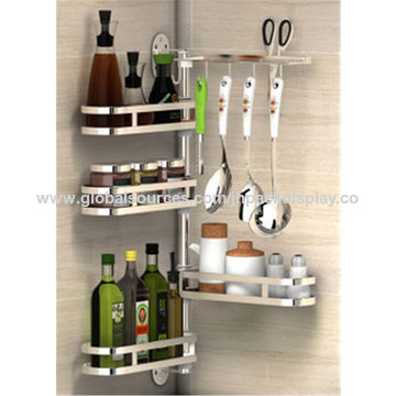 China Stainless Steel Bathroom Shelf Rack From Dongguan Wholer China Sus304 Stainless Steel Bathroom Shelf Rack Kitchen Household Accessories Hanging